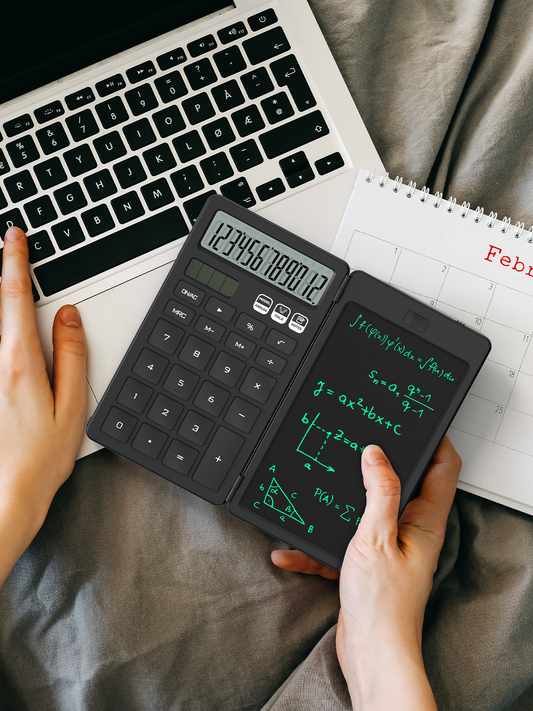 ROATEE Basic Calculator with Writing Board (Black)