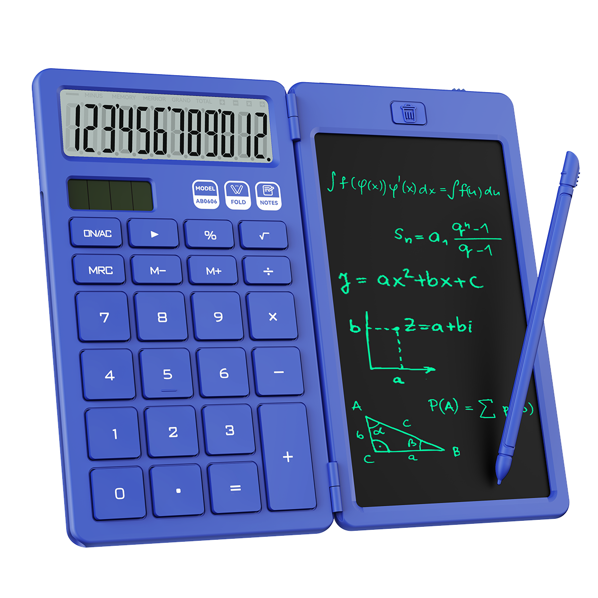ROATEE Basic Calculator with Writing Board (Blue)
