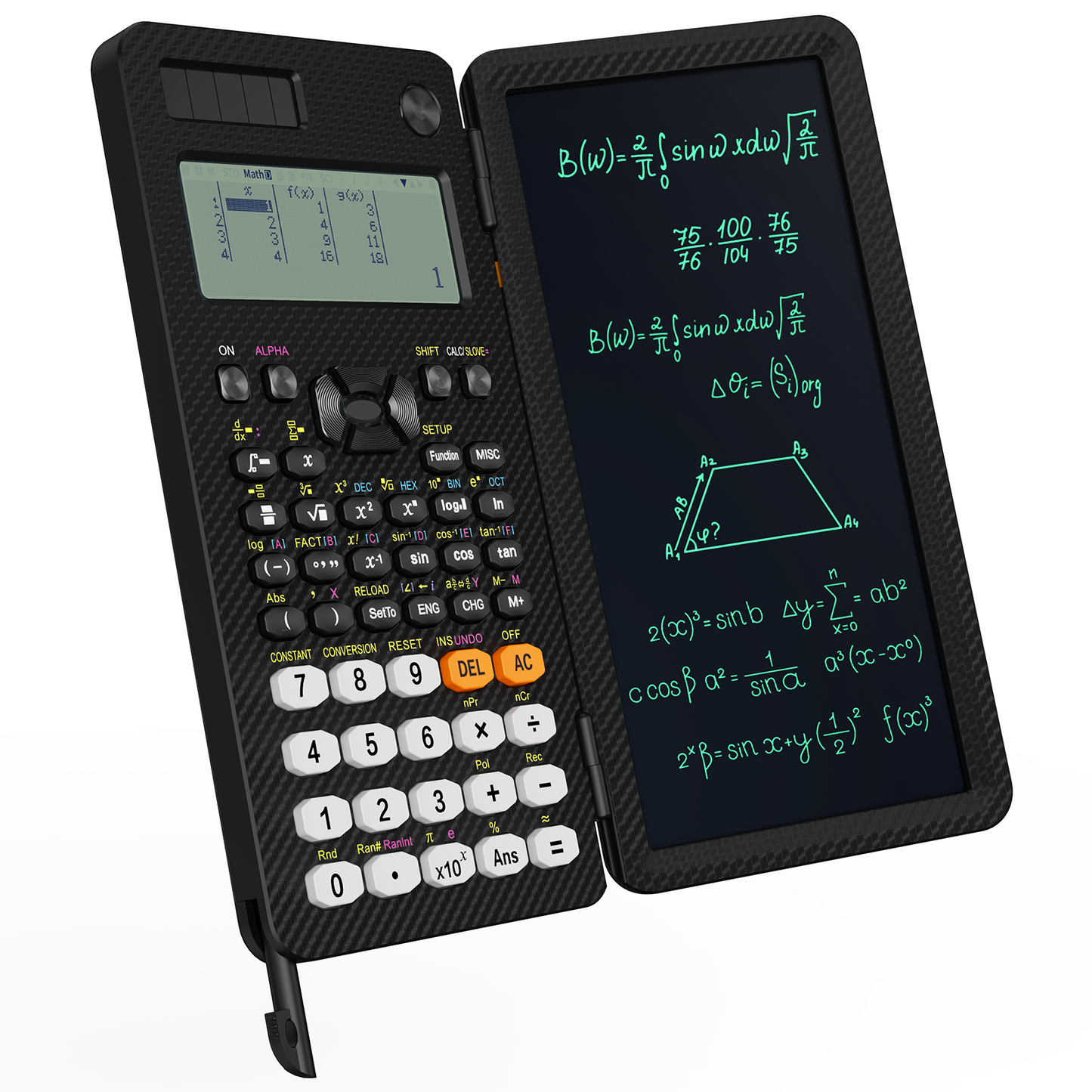 ROATEE Rechargeable 991EX 552 Functions Scientific Calculator with Writing Pad(Black)