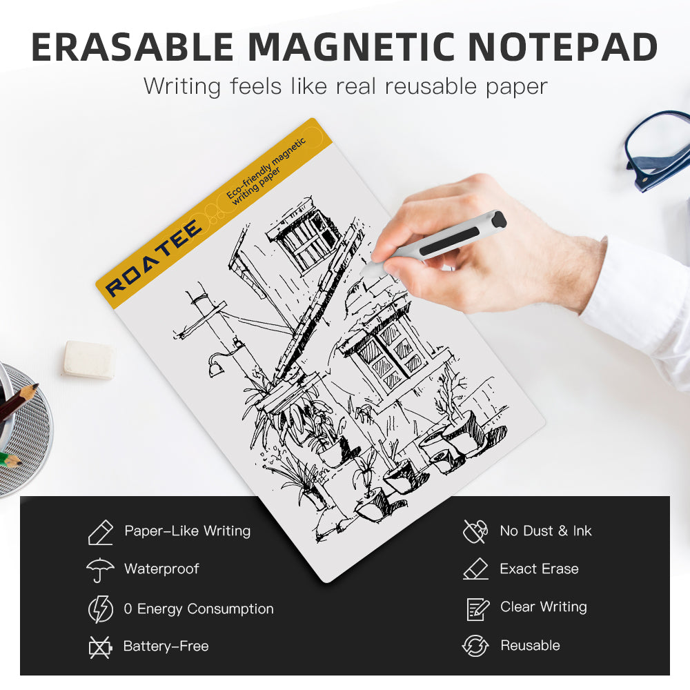 ROATEE 8.5/10/11/12 inch Magnetic Writing Paper