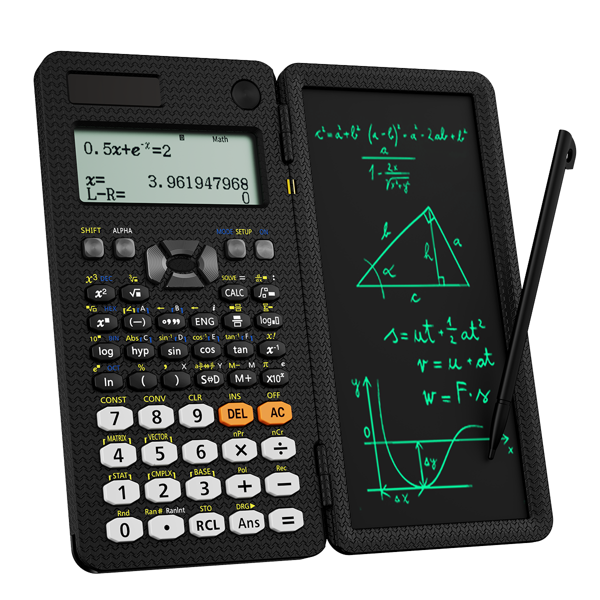 ROATEE 991ES 417 Functions Scientific Calculator with Writing Pad(Black)
