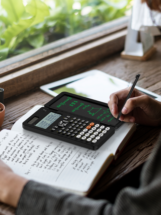 ROATEE Rechargeable 991ES MAX 417 Functions Scientific Calculator with Writing Pad(Black)