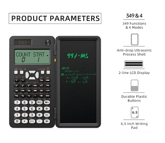 ROATEE 991MS 349 Functions Scientific Calculator with Writing Pad