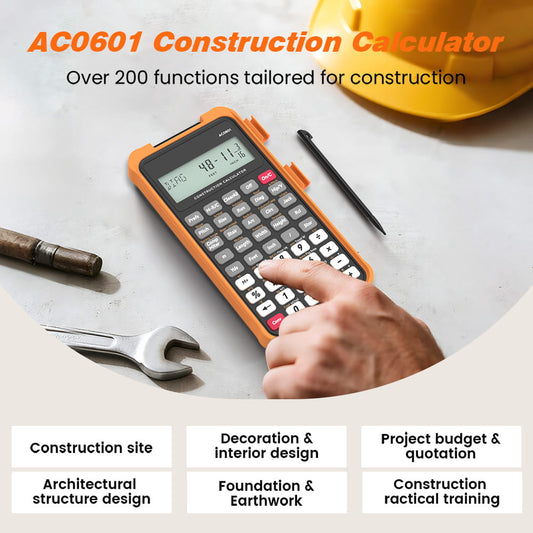 ROATEE Pocket 12 Digits Construction Calculator with Writing Board for Carpenter, Framer, Remodeler