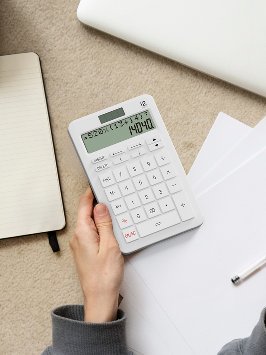 ROATEE Basic Calculators with Memory and Trace Function, White