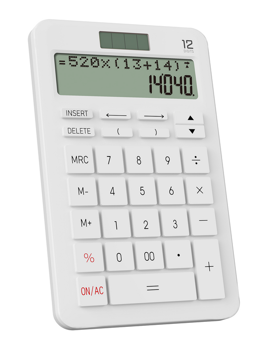 ROATEE Basic Calculators with Memory and Trace Function, White