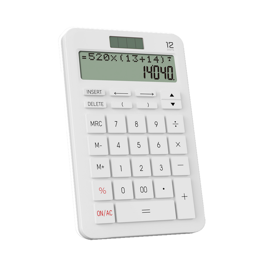 ROATEE Basic Calculators with Memory and Trace Function, White