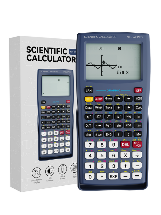 ROATEE 360 Functions Graphing Scientific Calculator with Dustproof Sliding Cover