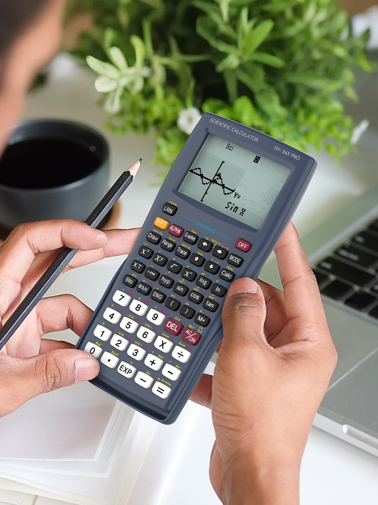 ROATEE 360 Functions Graphing Scientific Calculator with Dustproof Sliding Cover