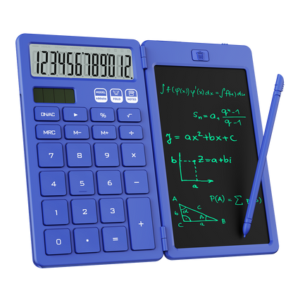 ROATEE Basic Calculator with Writing Board (Blue)