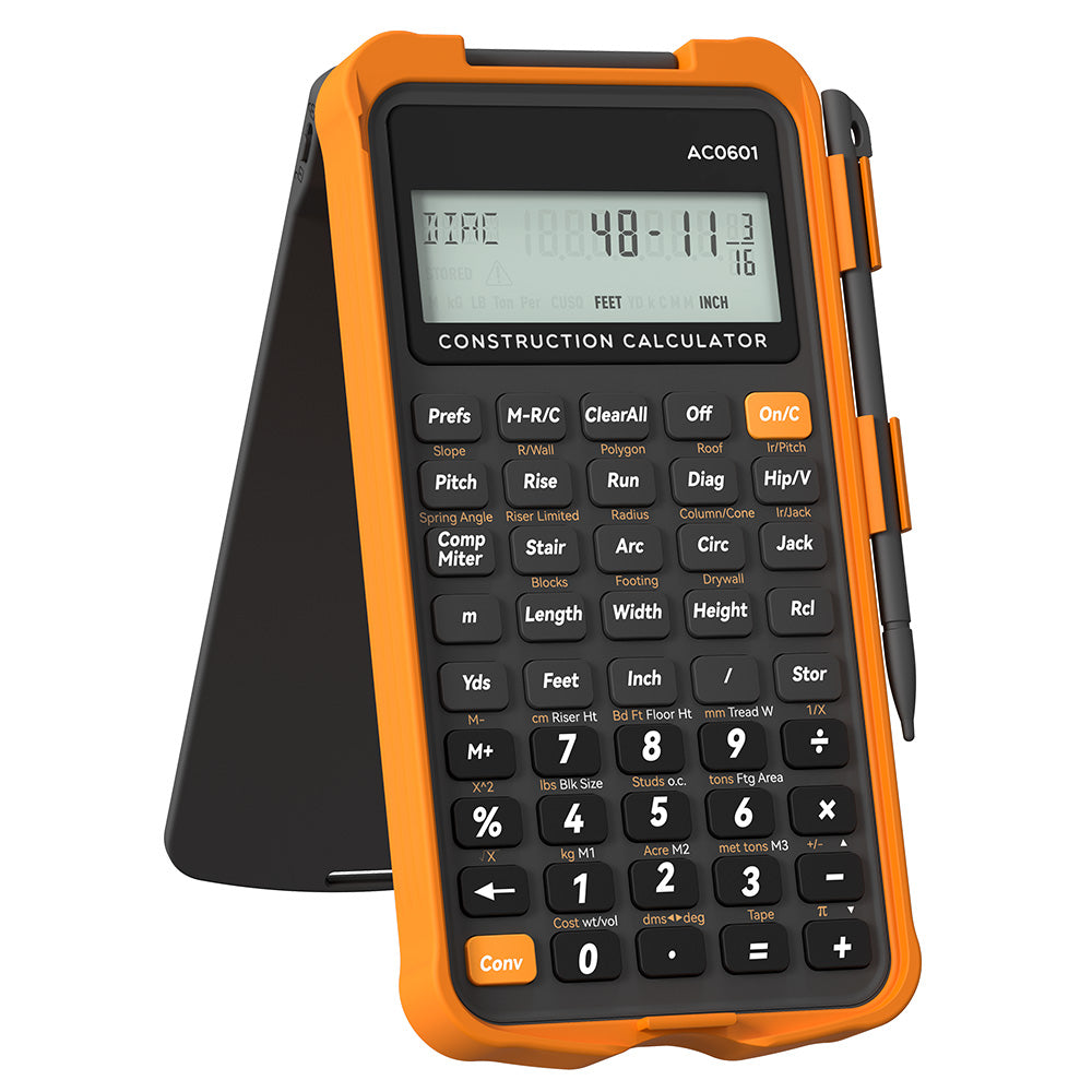 ROATEE Pocket 12 Digits Construction Calculator with Writing Board for Carpenter, Framer, Remodeler