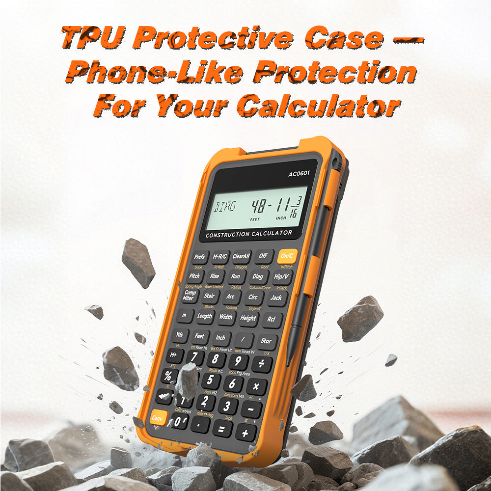 ROATEE Pocket 12 Digits Construction Calculator with Writing Board for Carpenter, Framer, Remodeler