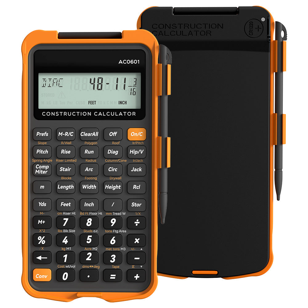 ROATEE Pocket 12 Digits Construction Calculator with Writing Board for Carpenter, Framer, Remodeler
