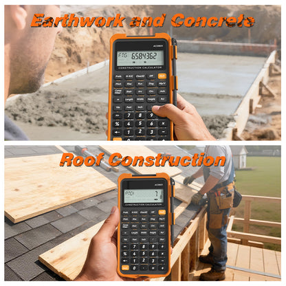 ROATEE Pocket 12 Digits Construction Calculator with Writing Board for Carpenter, Framer, Remodeler