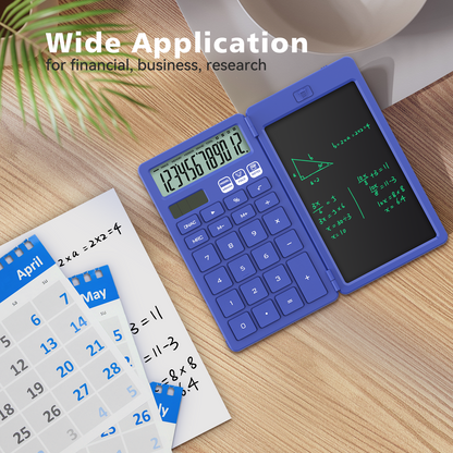 ROATEE Basic Calculator with Writing Board (Blue)
