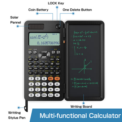ROATEE 991ES 417 Functions Scientific Calculator with Writing Pad(Black)