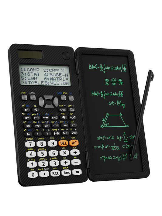 ROATEE Rechargeable 991ES MAX 417 Functions Scientific Calculator with Writing Pad(Black)