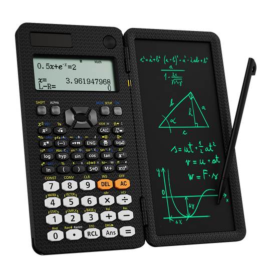 ROATEE Rechargeable 991ES MAX 417 Functions Scientific Calculator with Writing Pad(Black)