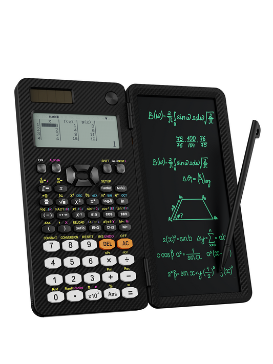 ROATEE Rechargeable 991EX 552 Functions Scientific Calculator with Writing Pad(Black)