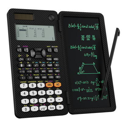 ROATEE Rechargeable 991EX 552 Functions Scientific Calculator with Writing Pad(Black)