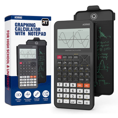 ROATEE Big Screen Rechargeable Graphing Scientific Calculator with Notepad
