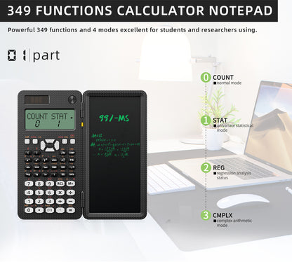 ROATEE 991MS 349 Functions Scientific Calculator with Writing Pad