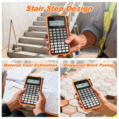 ROATEE Pocket 12 Digits Construction Calculator with Writing Board for Carpenter, Framer, Remodeler