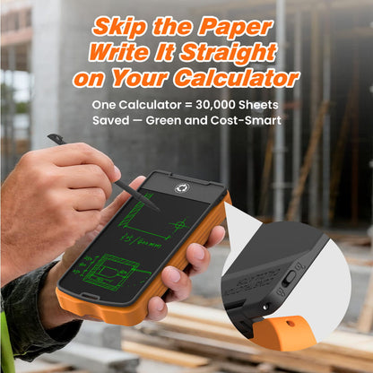 ROATEE Pocket 12 Digits Construction Calculator with Writing Board for Carpenter, Framer, Remodeler